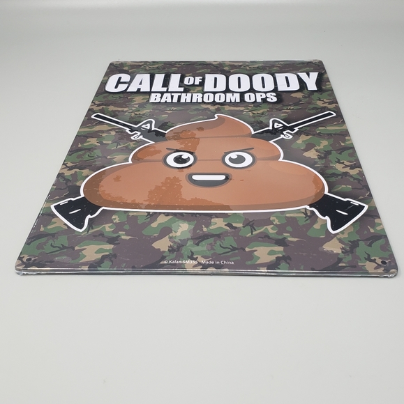 Funny MeMe "Call Of Doody" Bathroom OPS Tin Sign - Picture 11 of 12